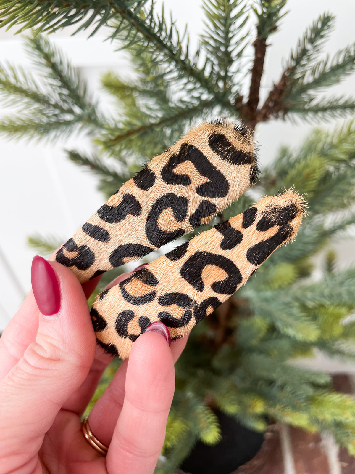 Cheetah Print Hair Clips